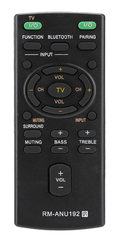Substituição Rm-anu192 Controle Remoto Para Sony Sound Bar S