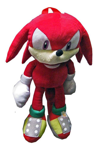 Sonic The Hedgehog Mochila De Felpa Para Muecas, Color Rojo