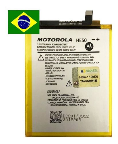 Bateria Motorola He50 Moto E5 Plus Xt1924 E4 Plus Original