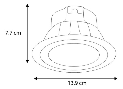 Lámpara Philips Empotrable Circular Led Luz Dimeable