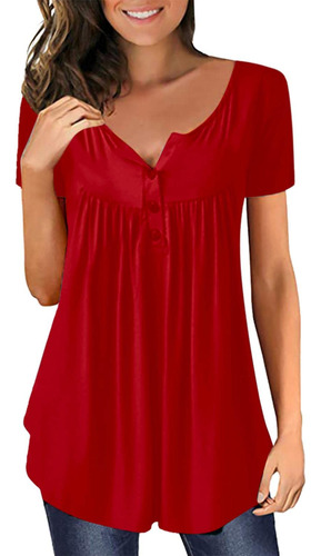 Tops Para Mujer Elegante Informal Volante Fruncido Llevar