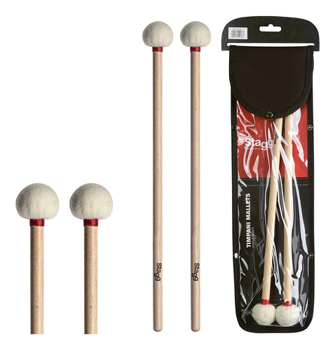 Palillos Bateria Platillos Timbales Mallet - Stagg Smtimf35