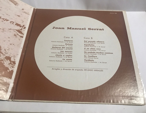 Joan Manuel Serrat Dedicado A Antonio Machado Poeta (Usado)