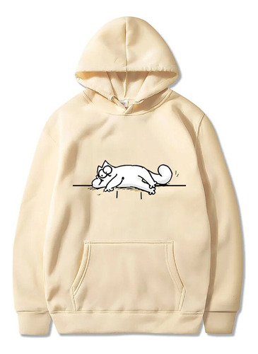 Sudaderas Manga Con Capucha Simon's Cat Cute Anime Para Homb