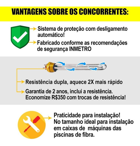 Aquecedor Piscina Vinil Até 40 Mil Litros Pastilha Da Genco
