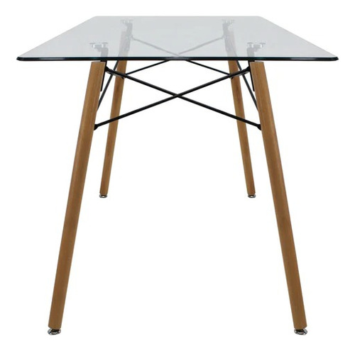 Mesa De Comedor De Cristal Rectangular Oslo T5 De 120
