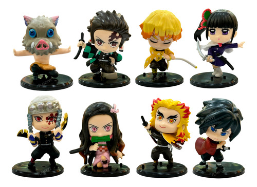 Figuras Demon Slayer Coleccion Completa 8cm Pvc Anime