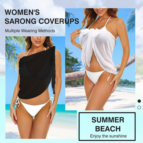 Ropa De Playa Mujer, Vestido Playa Mujer Ajustable Sarongs