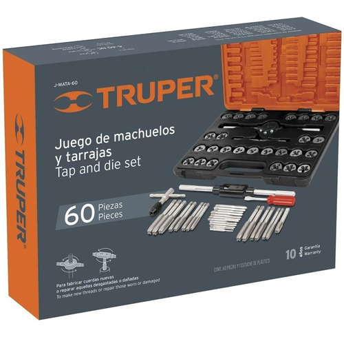 Juego Machos Y Terrajas 60 Piezas Set Truper 11443