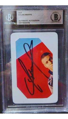 Mbappe Tarjetas Enmarcadas 1 Autografiada Certifica Beckett (Usado)