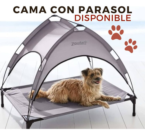 Cama Para Perro Con Parasol Protección Uv 50 Marca Zoofari 