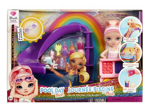 Rainbow High Littles Muñeca Día De Piscina Blush Parker