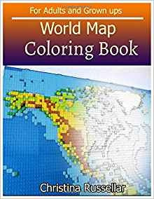 World Map Coloring Book For Adults And Grown Ups World Map S