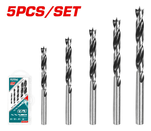 Set Juego De Mechas Para Madera Y Pvc X 5 Pz Total Tacsd7055