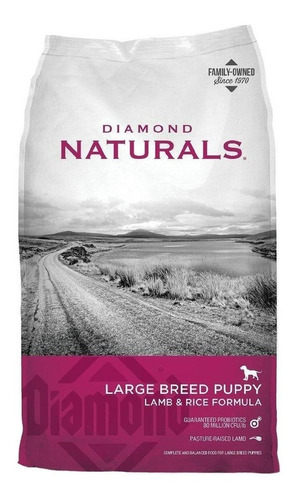 Alimento Diamond Naturals Large Breed Puppy para perro cachorro de raza  grande sabor cordero y arroz en bolsa de 9kg