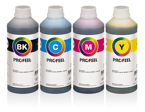 Kit De Tintas Pigmentadas + Corantes P/ Canon ( 5 X 500ml )