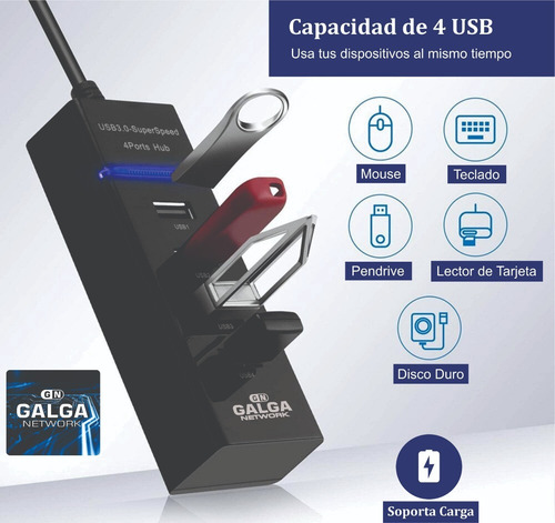 Imagen 7 de 10 de Docking Multiplica Usb 3.0 A 4 Puertos Usb Hub Adaptador