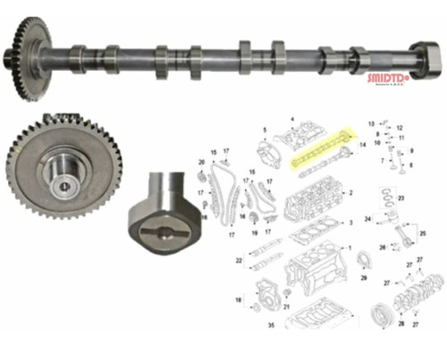 1 Arbol De Levas Escape Vw Scirocco 2.0 L Tsi 09-16