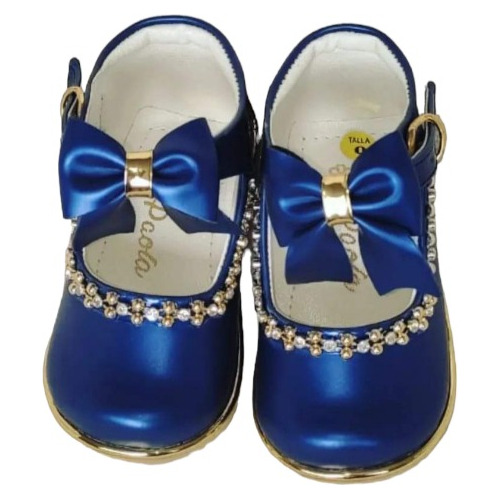 Zapatos De Charol Bebe Elegantes Color Azul