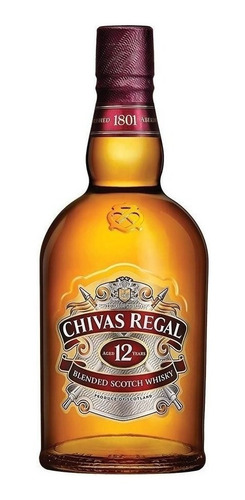 Imagen 2 de 10 de Whisky Chivas Regal 12 Años Botella 1 Litro En Estuche