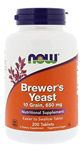 Now Foods Brewer's Yeast 650 Mg 200 Tabs