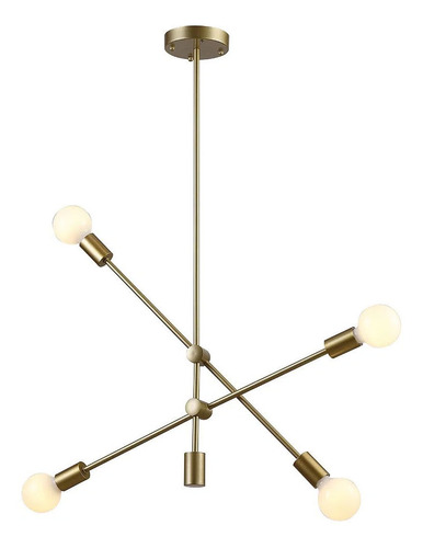 Luminária Pendente Ipanema Dourado 68cm Bella 110V/220V