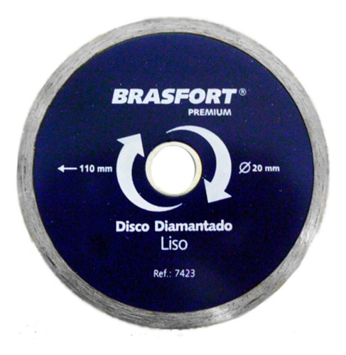 Disco Diamantado Brasfort Premium Liso 110mm  7423