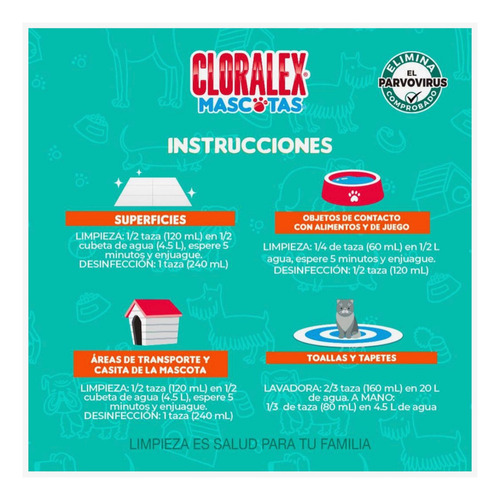 Cloralex Mascotas Garrafón De 10 Litros