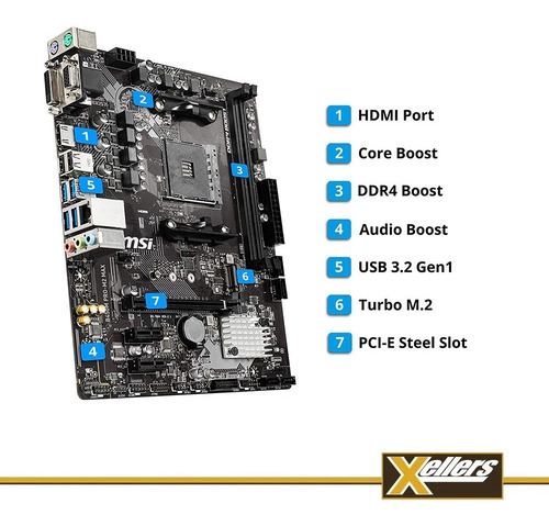 Motherboard Amd Msi B450m Pro M2 Max Am4 Ddr4 B450 Xellers 1