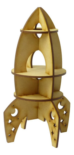 Candy Bar Cohete 50cm - Fibrofácil -