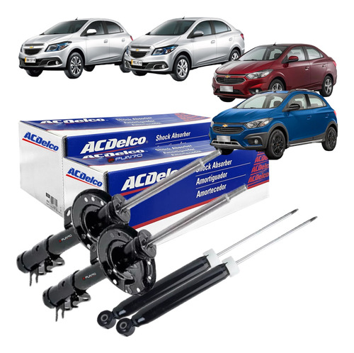 Kit 4 Amortiguador Chevrolet Prisma 2013 2014 2015 2016