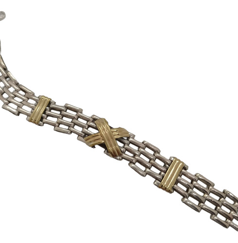Pulsera Plata Y Oro Panther C/cruz Picasso (p233)