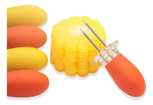 3 X 2 Piezas De Brochetas De Maíz De Acero Inoxidable,