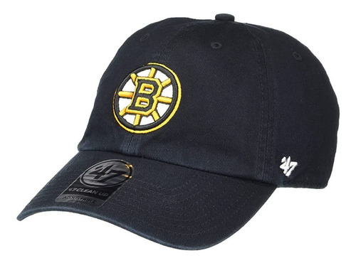 Nhl Boston Bruins '47 Clean Up Sombrero Ajustable, Negro, Ta