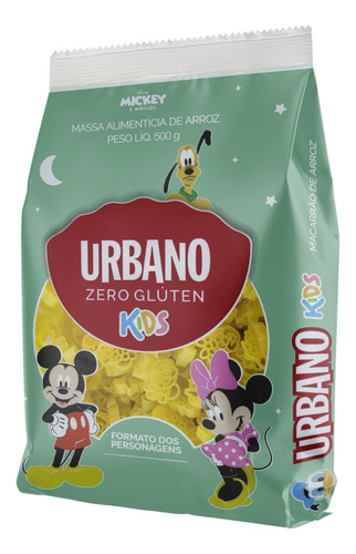 Macarrão de Arroz Mickey e Amigos Urbano Kids Pacote 500g