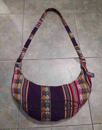 Imagen 3 de 3 de Morral Aguayo Ovalado Bolso Bandolera Cartera Artesanal