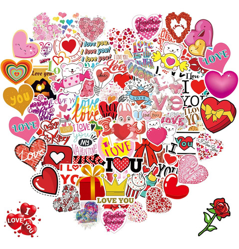 100 Pegatinas Para El Día De San Valentín, Vinilo Que No Se