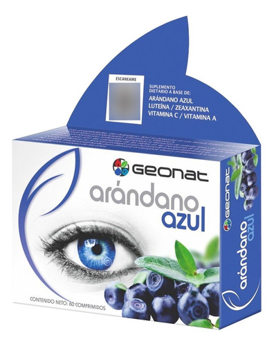 Geonat Arándano Azul 60comp Antioxidante Luteína Salud Vista