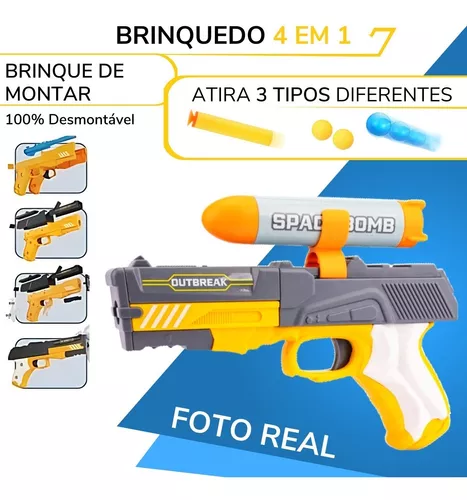 Arma Brinquedo Revolver Lança Dardos Nerf Grande Promoção