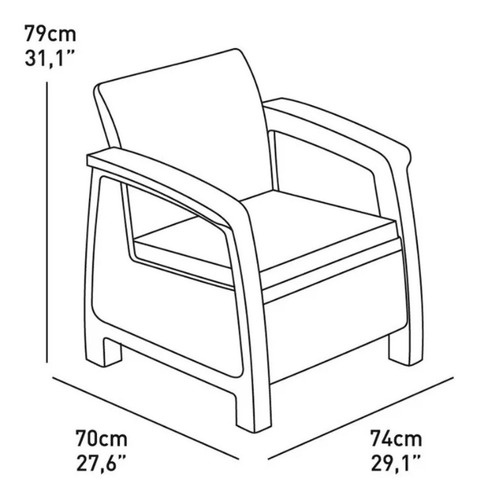Imagen 5 de 5 de Juego De 2 Sillones Para Jardín O Exterior. Hecho En Europa
