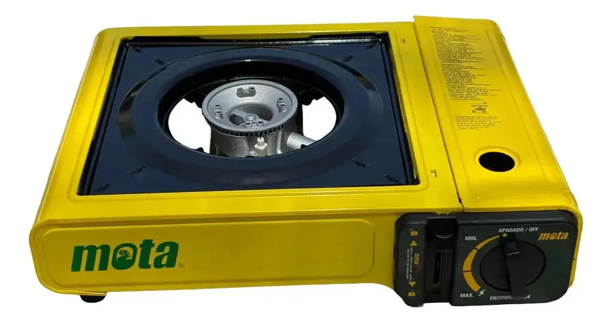 Combo Cocina Portatil Anafe Para Camping + 4 Gas Butano Mota