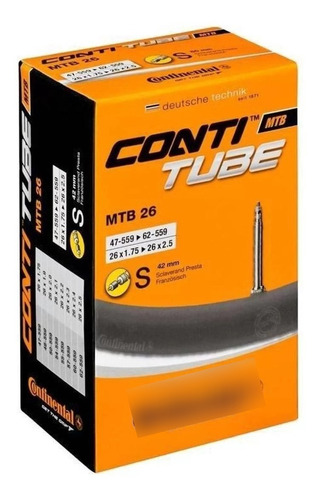 Camara De Ar Continental Mtb 26 X 1.75 - 2.5 S 42 Presta