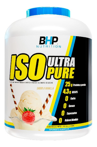 Proteina Bhp Isopure Ultra Cero Carbs 4.2 Lbs 60 Servicios Sabor Vainilla