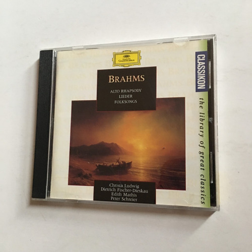 Cd Brahms  Alto Rhapsody, Lieder, Folksongs  Edición Alemana