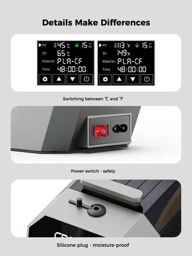 Impresora 3d Creality K1 Negro Fdm + Caja Secadora Filamento