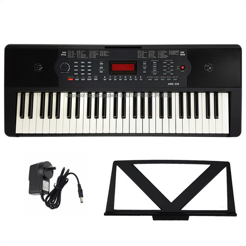 Imagen 4 de 8 de Organo Teclado 54 Teclas 4/8 + Pie + Fuente + Atril + Funda