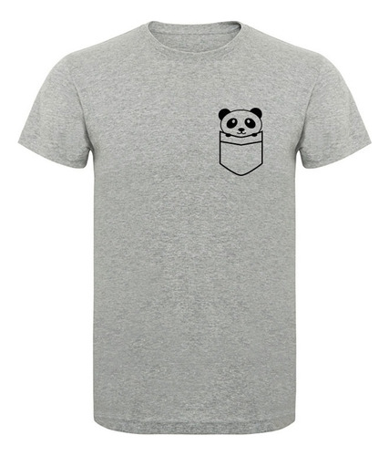 Remera Panda Bolsillo Estampada