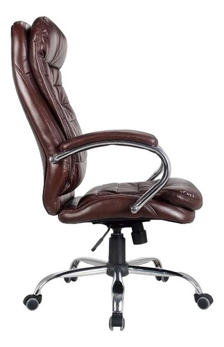 Imagen 2 de 2 de Silla de escritorio American Mesh 13010 synchro ergonómica marrón con tapizado de cuero sintético