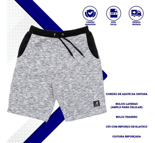 Kit 5 Bermuda Short Masculino Academia Fitness Treino Verão