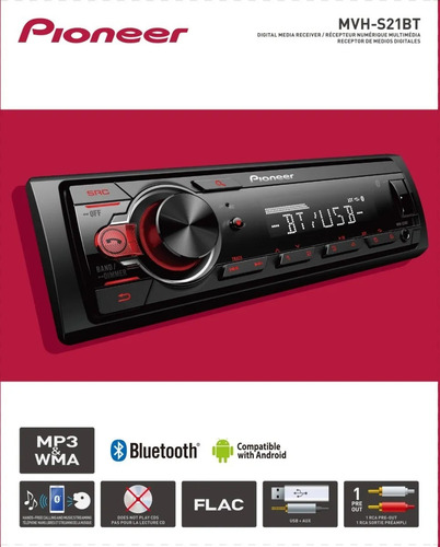 Estéreo Pioneer Mvh S 215 Bt Auto Stereo